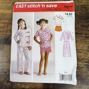 McCall’s Girls Pants Shorts Top Uncut Pattern #M9224